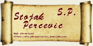 Stojak Perčević vizit kartica